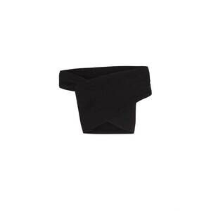 NEW CORTANA women's candy linen crop top in black